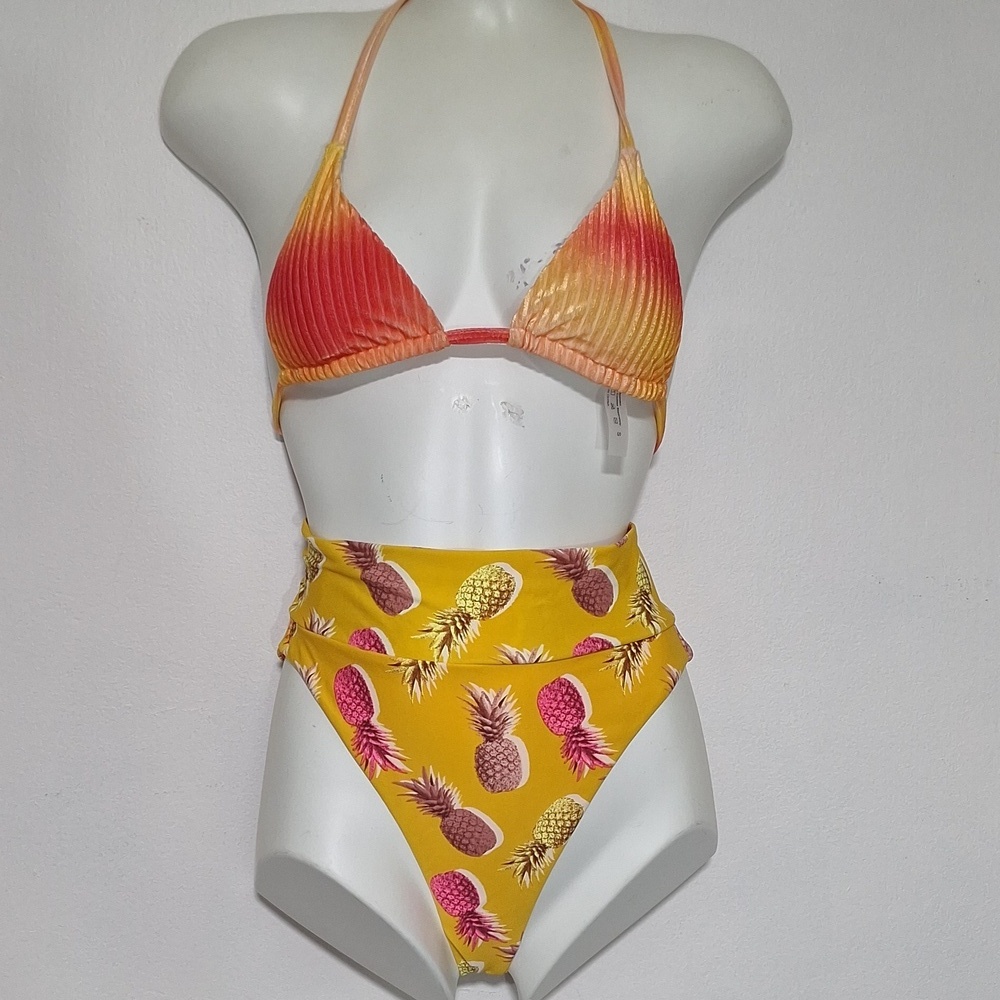 Vibrant Pineapple Bikini Set Aerie Swim